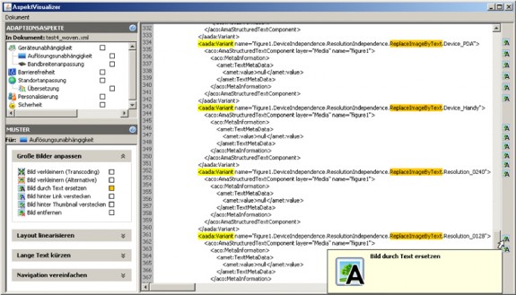 Implementierter Aspektvisualisierer