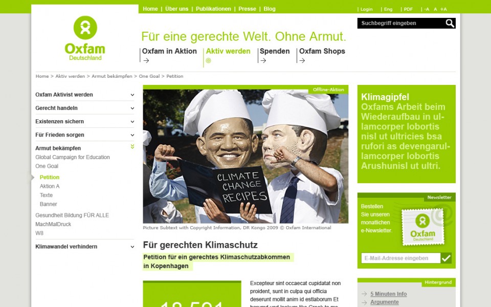 Oxfam - Startseite