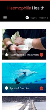 Haemophilia - Kategorie-Seiten-Ansicht auf mobilen End-Geräten